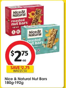 Coles Nice & Natural Nut Bars 180g-192g offer