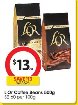 Coles L'Or Coffee Beans offer