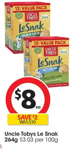 Coles Uncle Tobys Le Snak offer