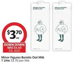 Coles Minor figures barista oat milk offer