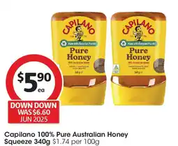 Coles Capilano 100% Pure Australian Honey Squeeze offer