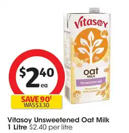 Coles Vitasoy Unsweetened Oat Milk offer