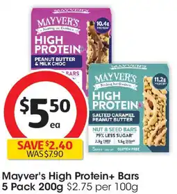 Coles Mayver's High Protein+ Bars 5 Pack offer