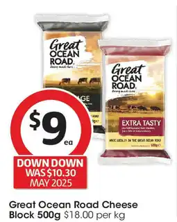 Coles Great Ocean Road Cheese Block offer