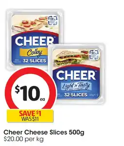 Coles Cheer Cheese Slices offer