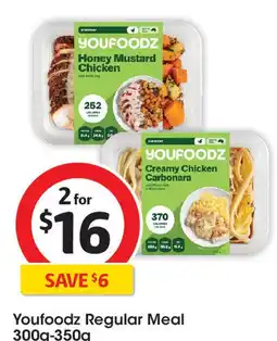 Coles Youfoodz Regular Meal 300g-350g offer