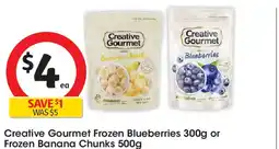 Coles Creative Gourmet Frozen Blueberries 300g or Frozen Banana Chunks 500g offer