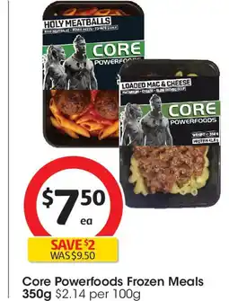 Coles Core Powerfoods Frozen Meals offer