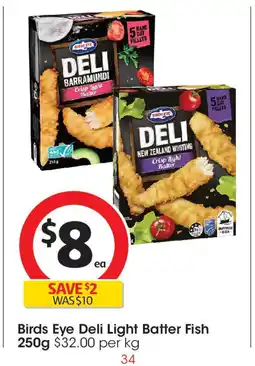 Coles Birds Eye Deli Light Batter Fish offer