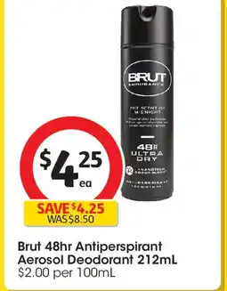 Coles Brut 48hr Antiperspirant Aerosol Deodorant offer