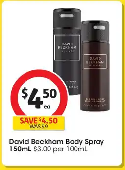 Coles David Beckham Body Spray offer