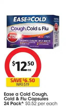 Coles Ease a Cold Cough, Cold & Flu Capsules 24 Pack offer
