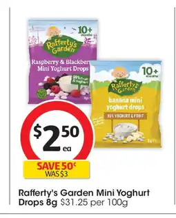 Coles Rafferty's Garden Mini Yoghurt Drops offer