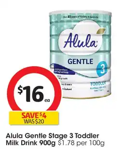 Coles Alula Gentle Stage 3 Toddler Milk Drink offer