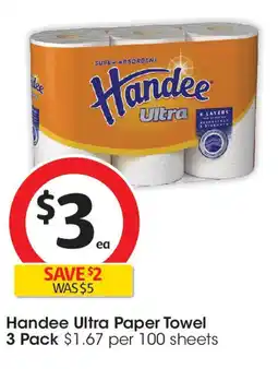 Coles Handee ultra paper towel offer