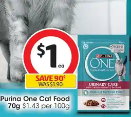 Coles Purina one cat food offer