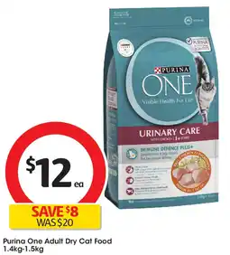 Coles Purina one adult dry cat food offer