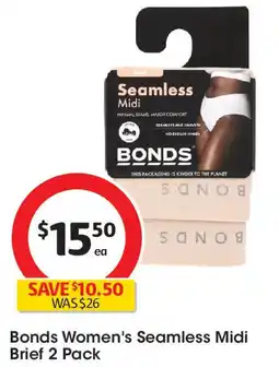 Coles Bonds women's seamless midi brief offer