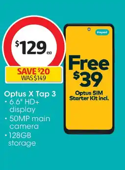 Coles Optus X Tap 3 offer