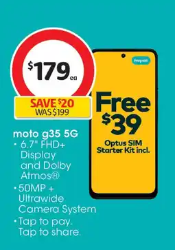 Coles Moto g35 5g offer