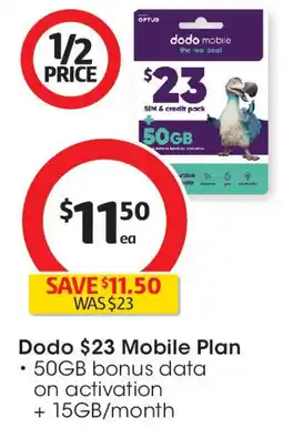 Coles Dodo mobile plan offer