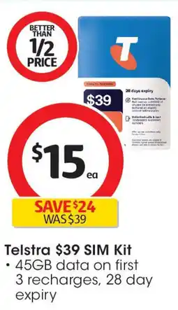 Coles Telstra sim kit offer