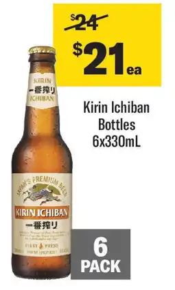 Coles Kirin ichiban bottles offer