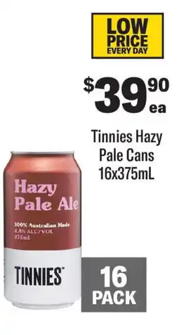 Coles Tinnies hazy pale cans offer
