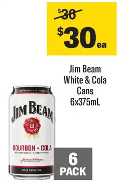 Coles Jim beam white & cola cans offer