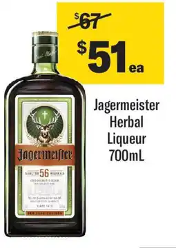Coles Jagermeister herbal liqueur offer