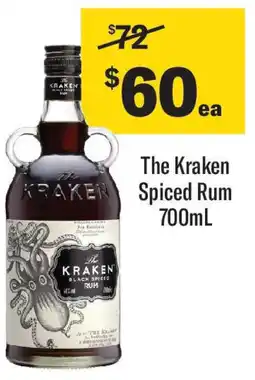 Coles The kraken spiced rum offer
