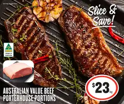 IGA Australian value beef porterhouse portions offer