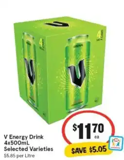 IGA V energy drink offer