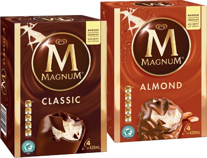 Streets Magnum Ice Creams 46 Pack Selected Varieties offer at IGA