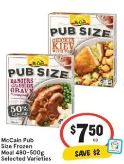 IGA Mccain pub size frozen meal offer