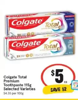 IGA Colgate total premium toothpaste offer