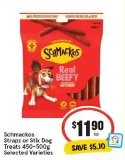 IGA Schmackos strapz or stix dog treats offer