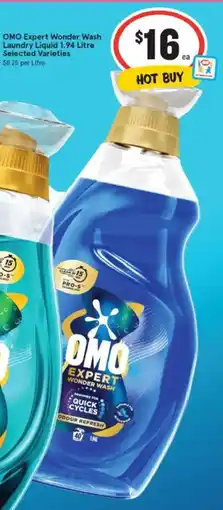 IGA Omo expert wonder wash laundry liquid offer