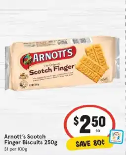 IGA Arnott's scotch finger biscuits offer