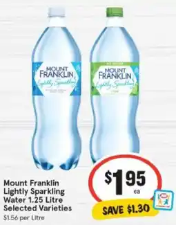 IGA Mount franklin lightly sparkling water offer