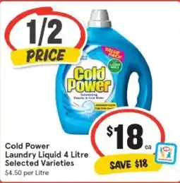 IGA Cold power laundry liquid offer