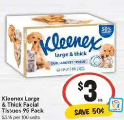IGA Kleenex large & thick facial tissues offer
