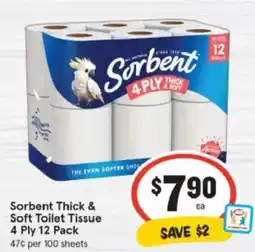 IGA Sorbent thick & soft toilet tissue offer