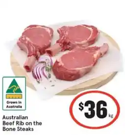 IGA Australian beef rib on the bone steaks offer