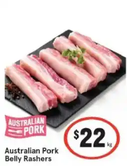 IGA Australian pork belly rashers offer