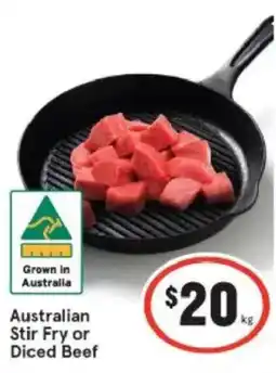 IGA Australian stir fry or diced beef offer