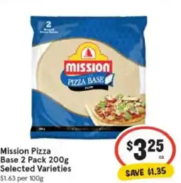 IGA Mission pizza base offer