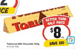 IGA Toblerone milk chocolate offer