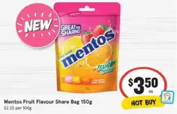 IGA Mentos fruit flavour share bag offer
