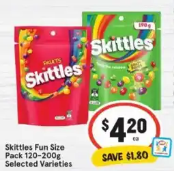 IGA Skittles fun size pack offer
